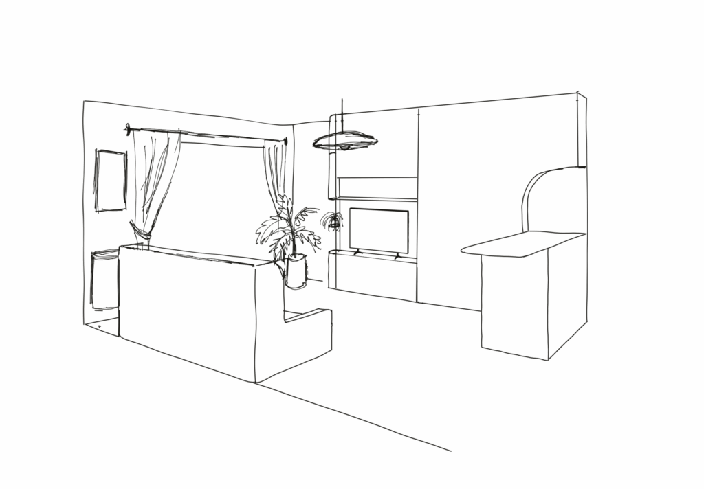 Design d'intérieur à la main