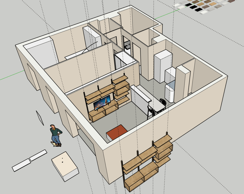 Architecture d'intérieur sur sketchup