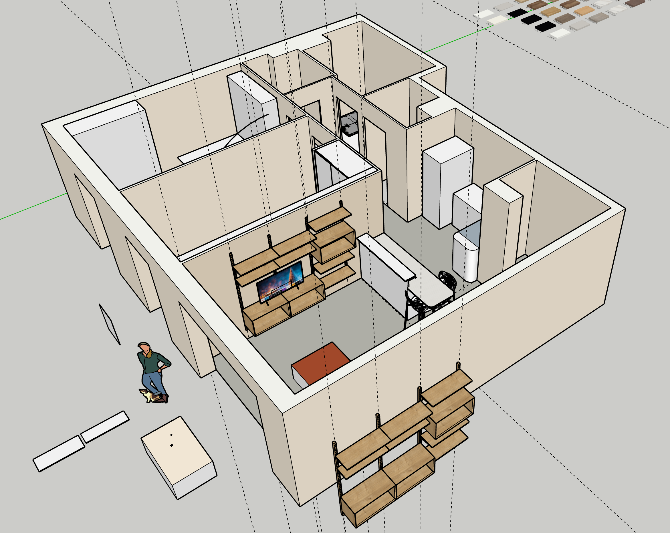 Architecture d'intérieur sur sketchup